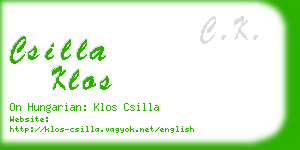 csilla klos business card